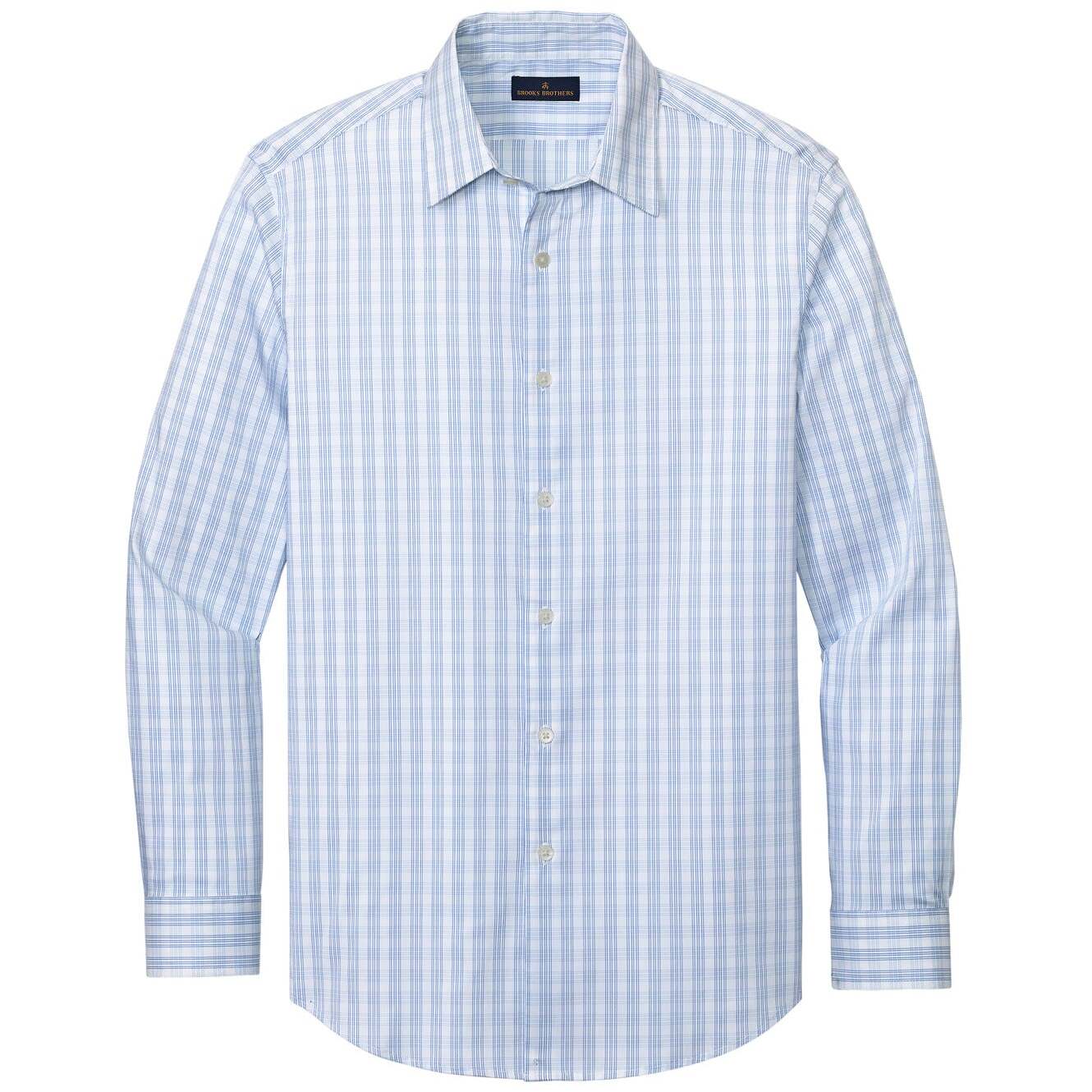 White/ Newport Blue Grid Check